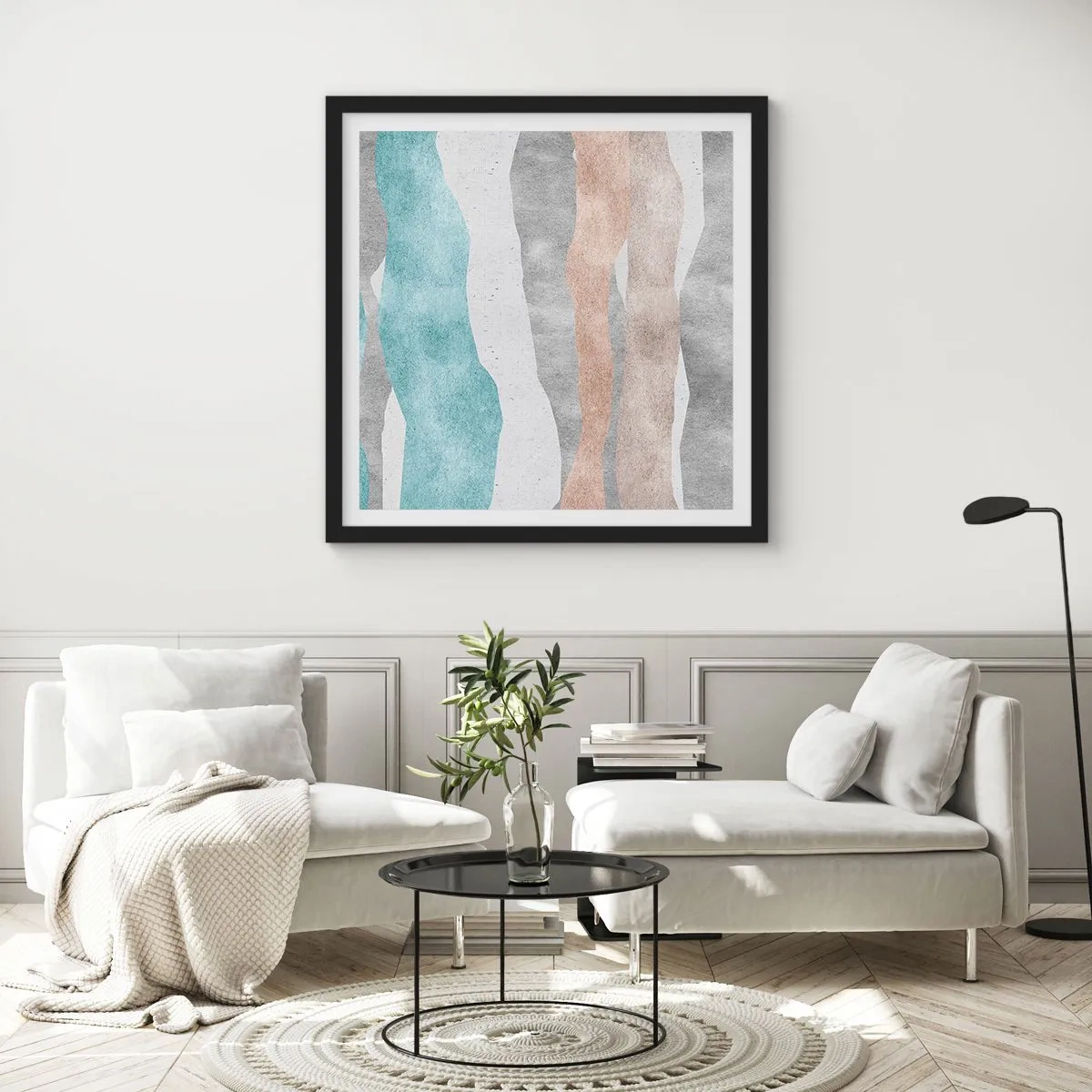 Poster in een zwarte lijst - Een studie van nabijheid - 30x30 cm