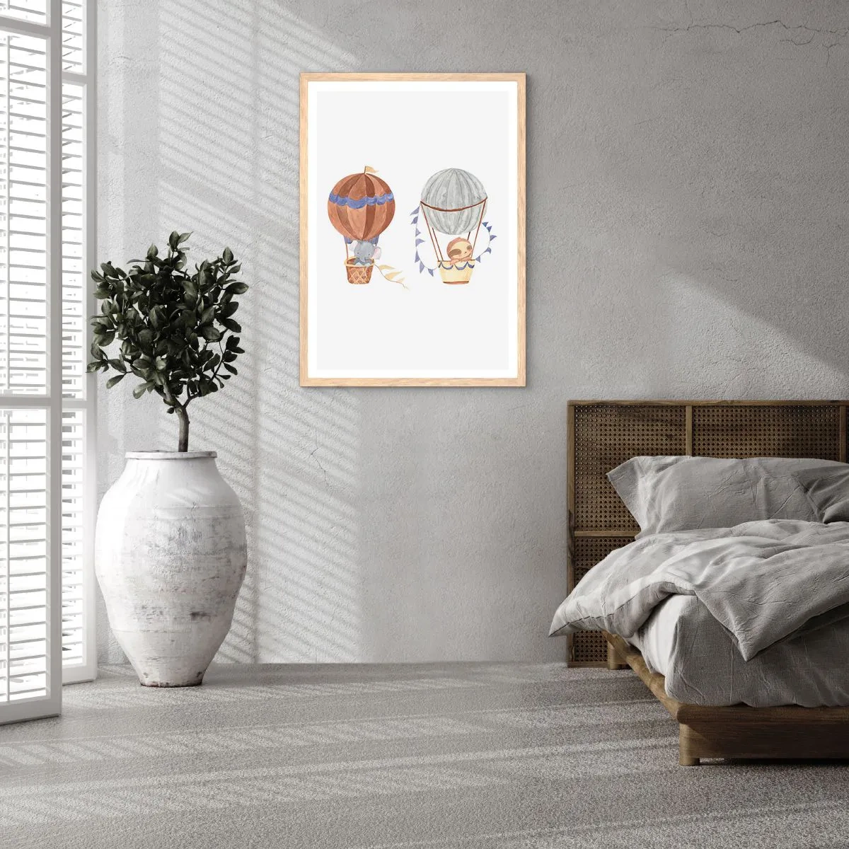 Een poster in een licht eiken lijst - Vrienden onderweg - 61x91 cm