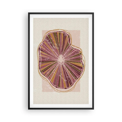 Poster in een zwarte lijst - Stralende abstractie - 61x91 cm