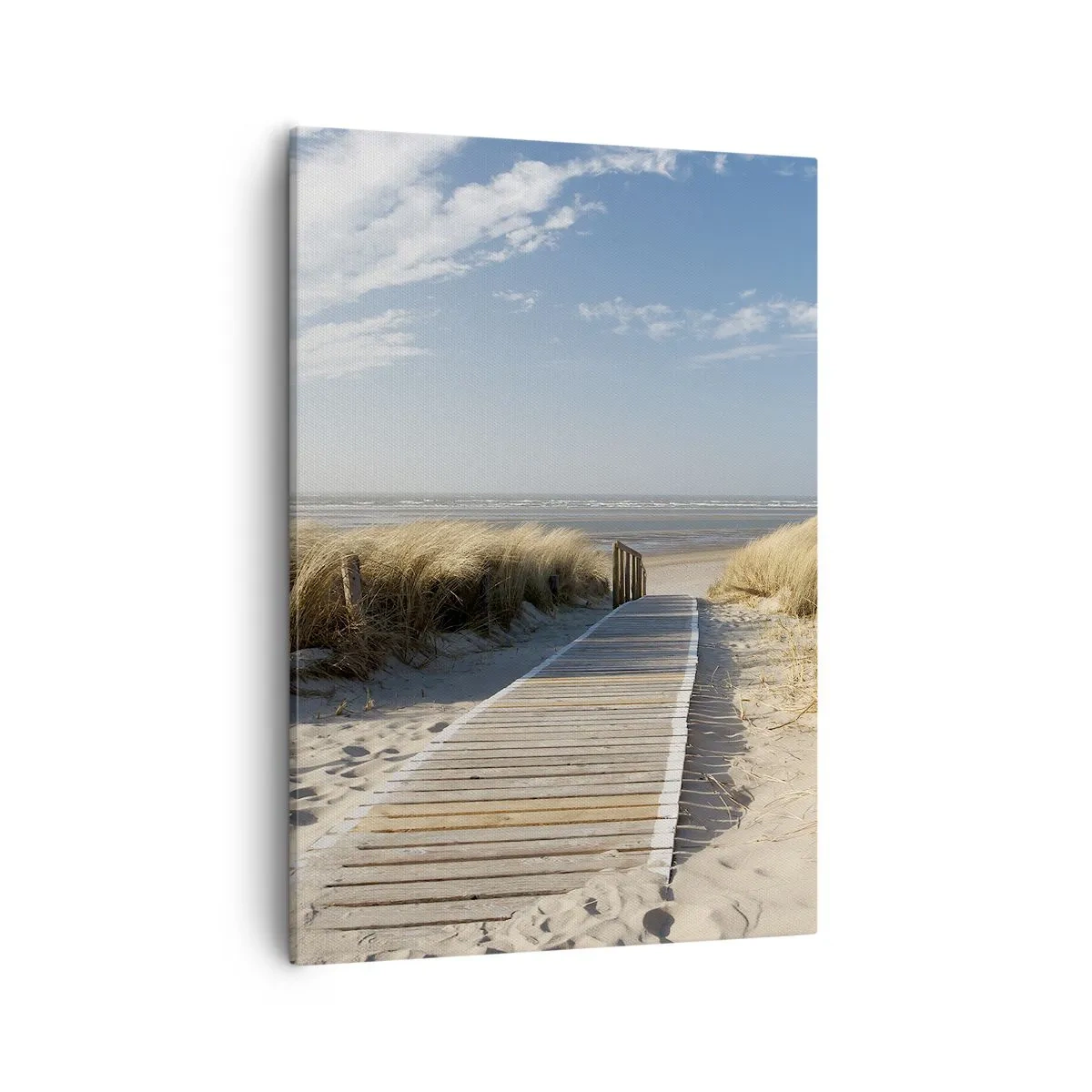 Schilderen op canvas - Achter het duin, in het ruisen van gras - 50x70 cm
