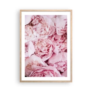 Een poster in een licht eiken lijst - Knuffelend en geurig - 50x70 cm