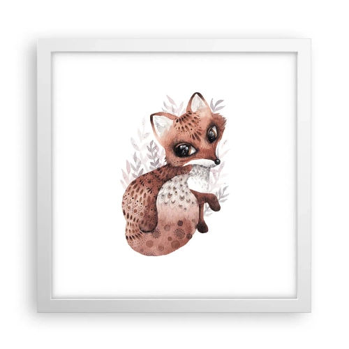 Poster in een witte lijst - Houd er gewoon van - 30x30 cm