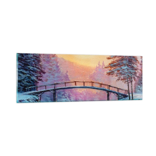Schilderen op glas - Vier seizoenen - winter - 90x30 cm
