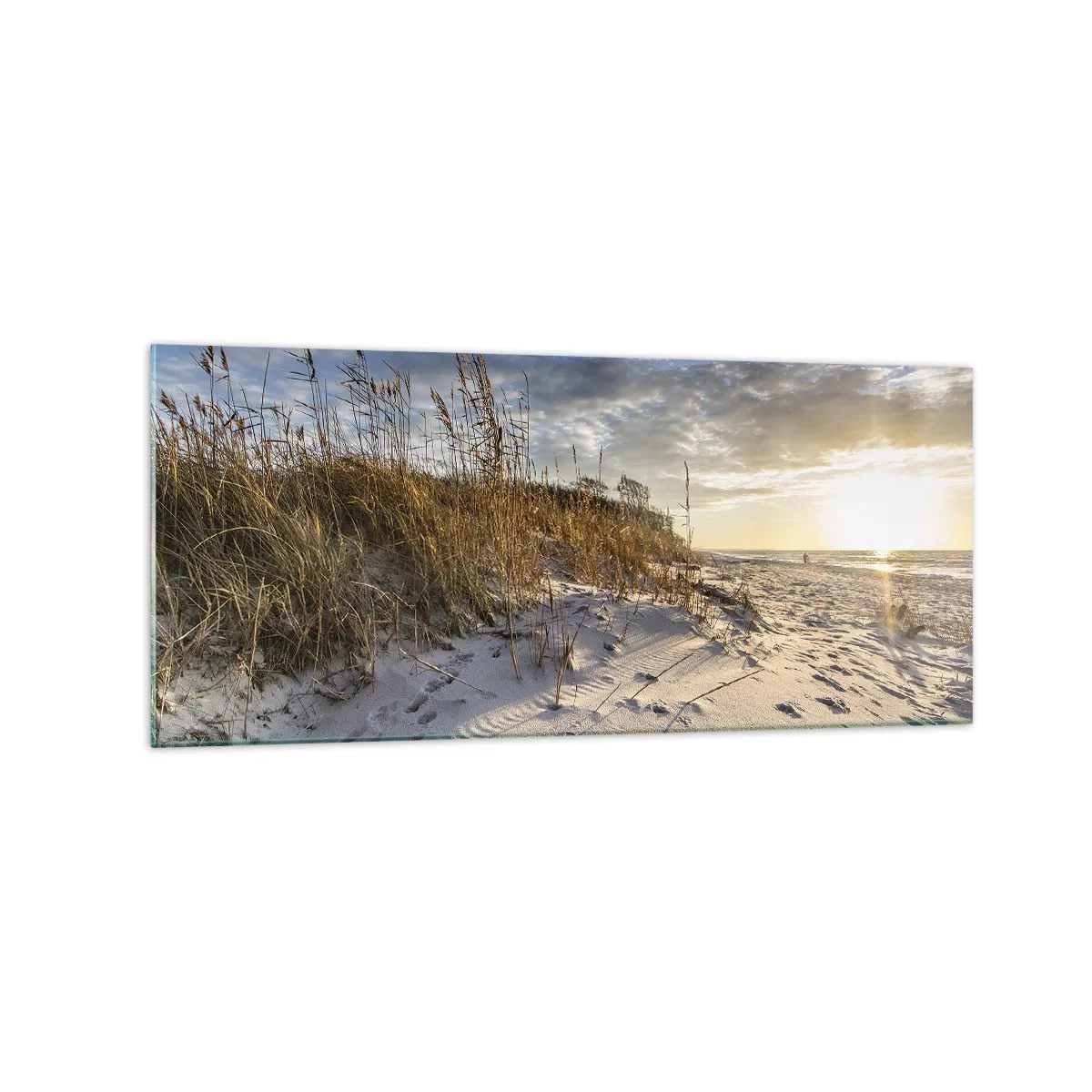 Schilderen op glas - Een uitnodiging voor een wandeling - 120x50 cm