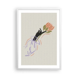 Poster in een witte lijst - Zusterlijke aanraking - 50x70 cm