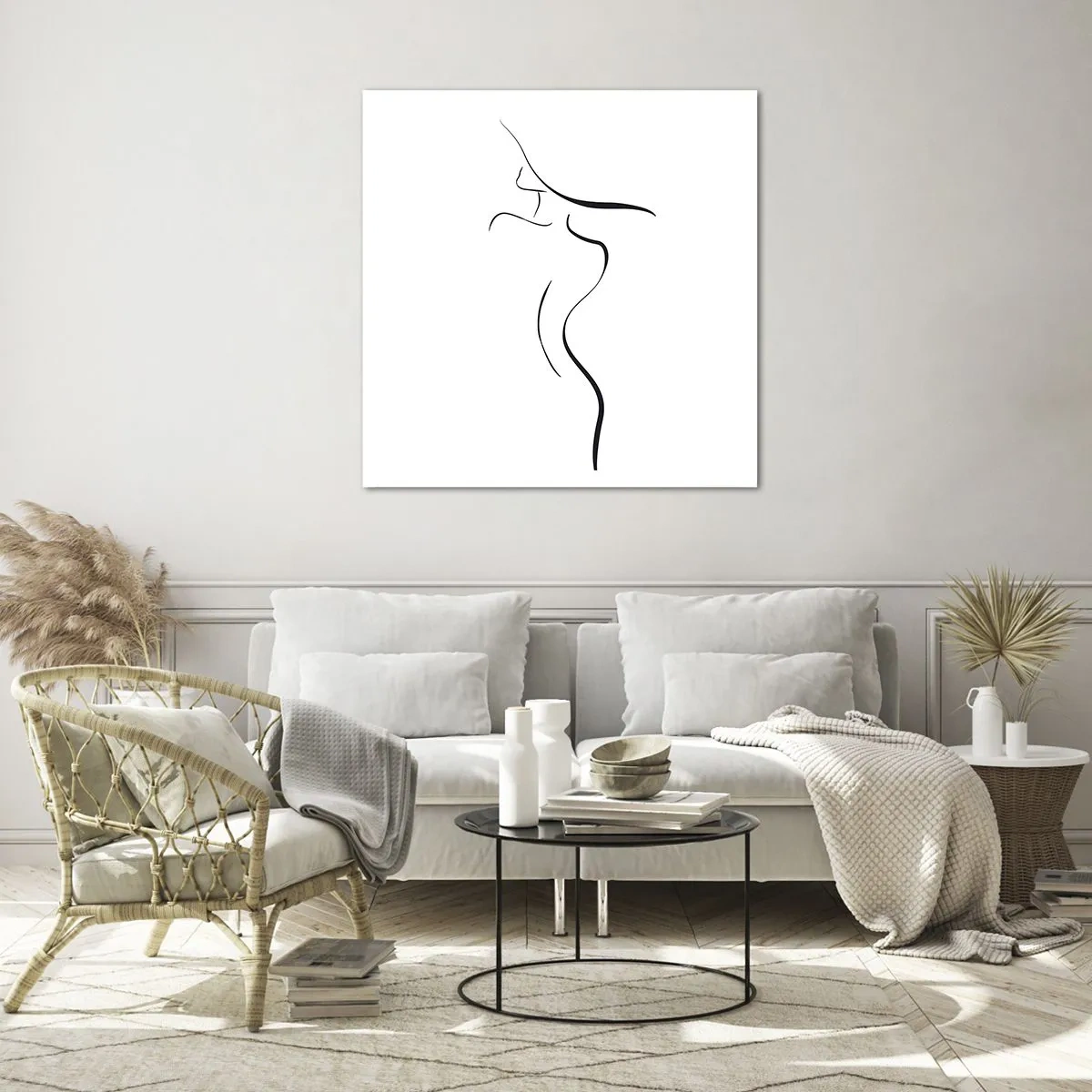 Schilderen op glas - Ongrijpbaar als een golf - 70x70 cm
