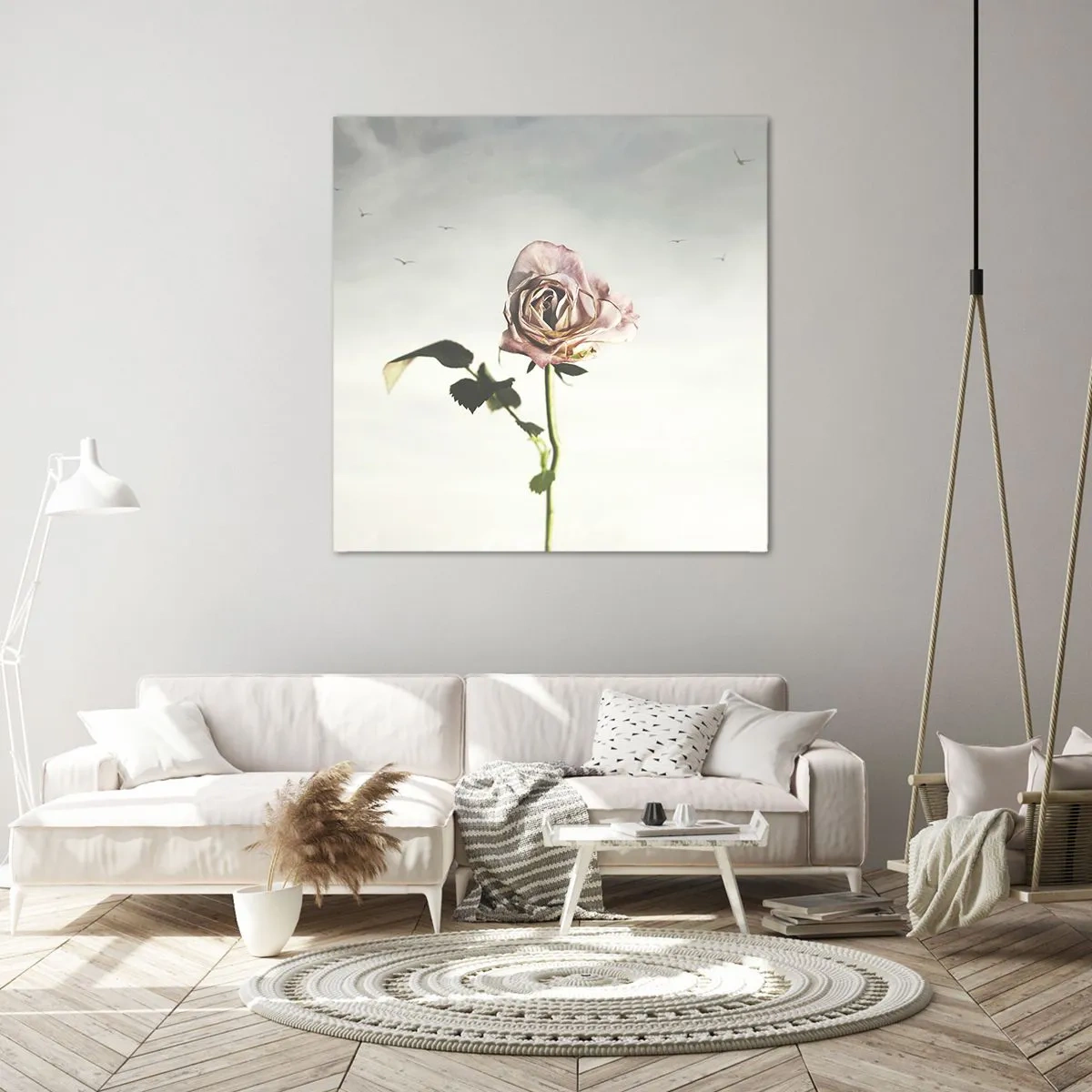 Schilderen op canvas - Begroeting van de lente - 60x60 cm