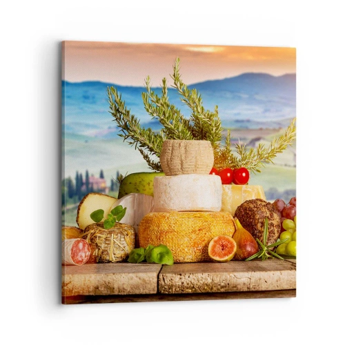 Schilderen op canvas - De Italiaanse levensvreugde - 70x70 cm