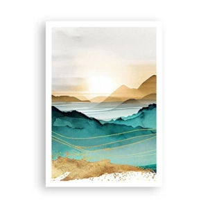 Poster - Op de rand van abstractie – landschap - 70x100 cm