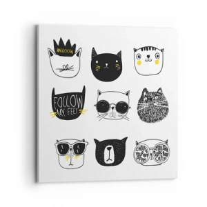 Schilderen op canvas - Iedereen is anders - 70x70 cm