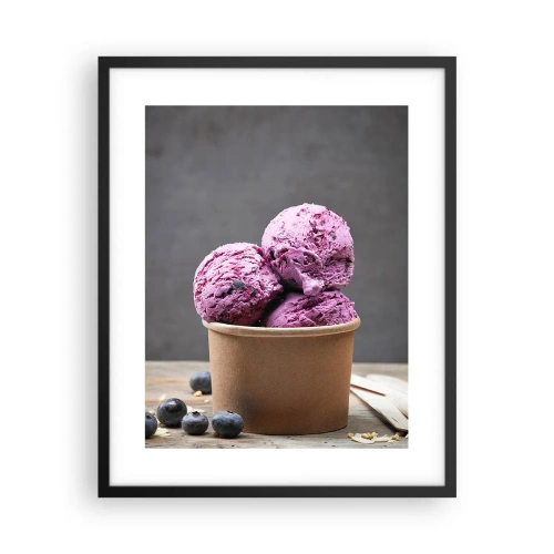Poster in een zwarte lijst - Zoetheid en kou - 40x50 cm