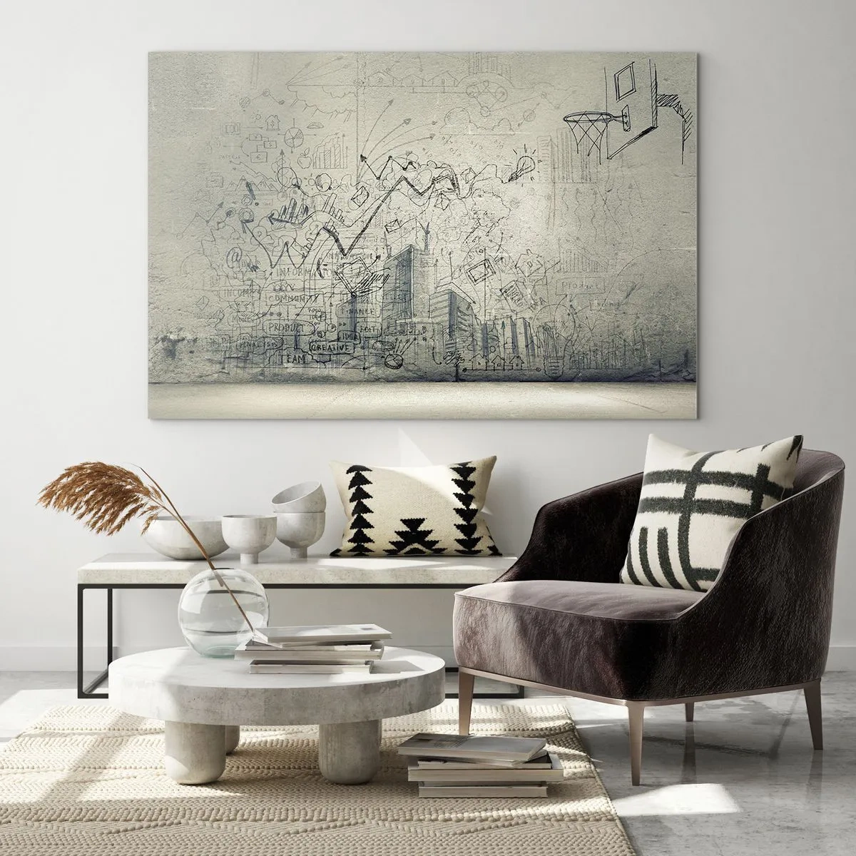 Schilderen op glas - Mijn geweldige stadsleven - 100x70 cm