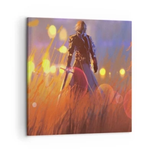 Schilderen op canvas - Dolende ridder - 60x60 cm