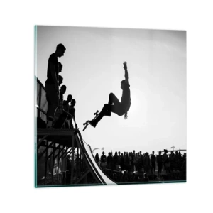 Schilderen op glas - Helden en kijkers - 60x60 cm