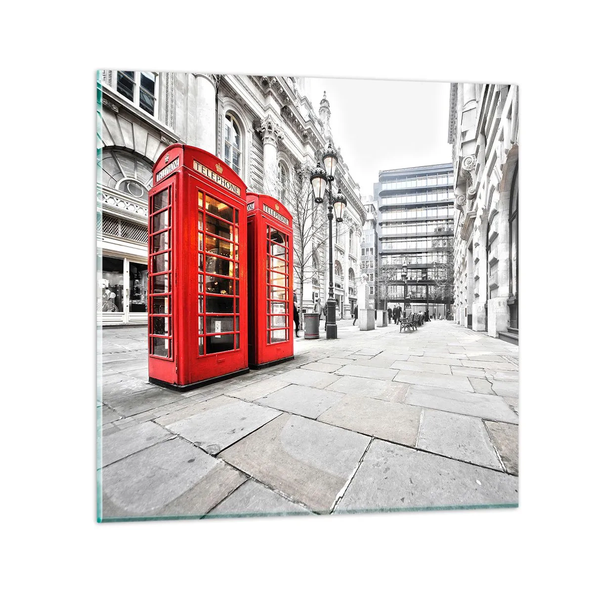 Schilderen op glas - Welkom in Londen - 30x30 cm