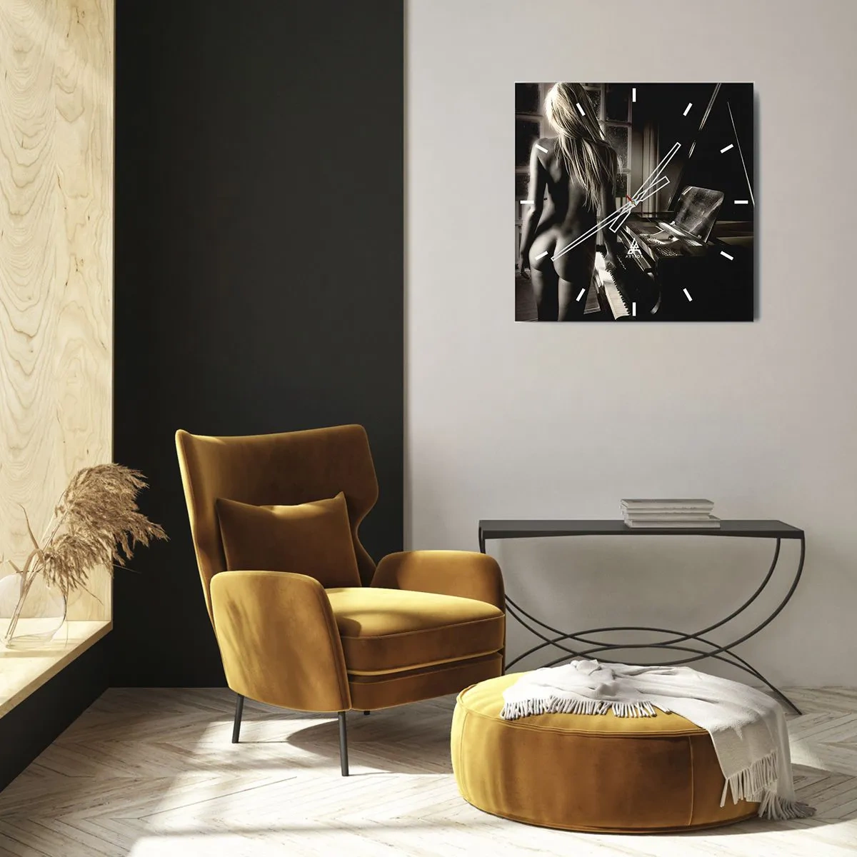 Wandklok - Klok - Perfecte harmonie van de avond - 30x30 cm