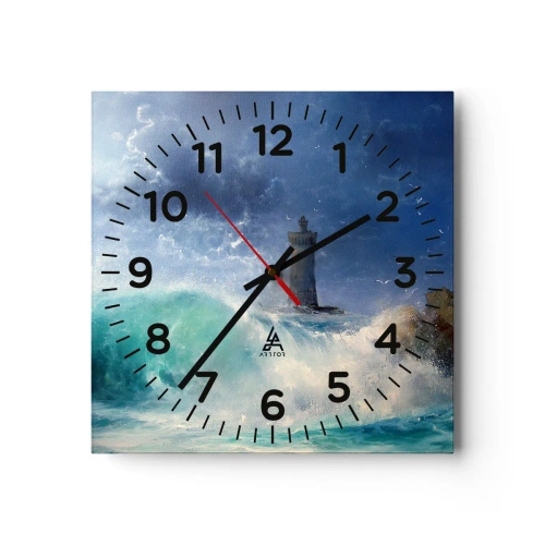 Wandklok - Klok - Op uw hoede voor de elementen - 30x30 cm