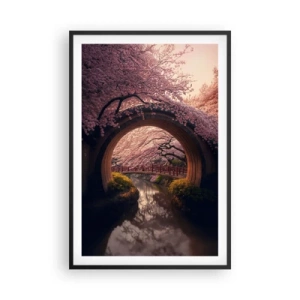 Poster in een zwarte lijst - Japanse lente - 61x91 cm