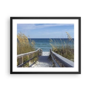 Poster in een zwarte lijst - In de zon, in de wind - 50x40 cm