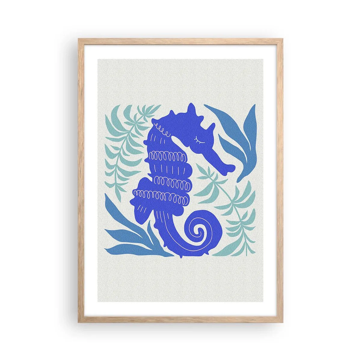 Een poster in een licht eiken lijst - In een onderwaterweide - 50x70 cm