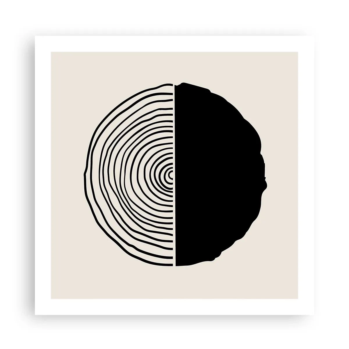 Poster - Half om half - 60x60 cm
