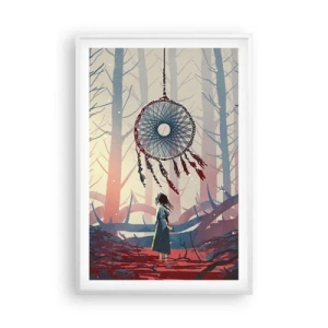 Poster in een witte lijst - Een geheim ritueel van geluk - 61x91 cm