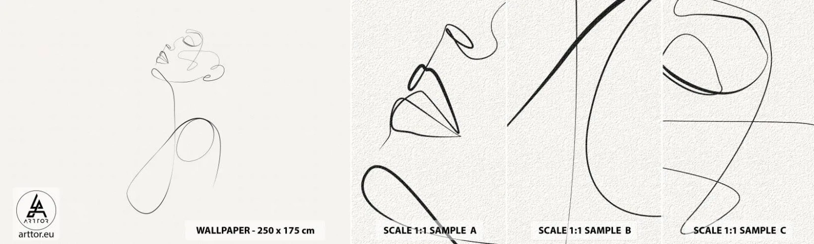 Fotobehang Monster Zelfklevend Deluxe Sticker - Loopt in dromen - Vrouw, Grafisch, Deel - 100x30 cm