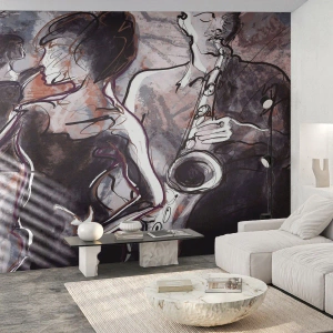 Fotobehang op maat Zelfklevend Deluxe Sticker - Los op in de muziek - Muziek, Jazz, Dans