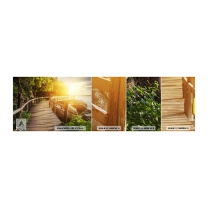 Fotobehang Staaltje Standard Eco - Nog een beurt, nog een wonder - Landschap, Kustpromenade, Zee - 100x30 cm