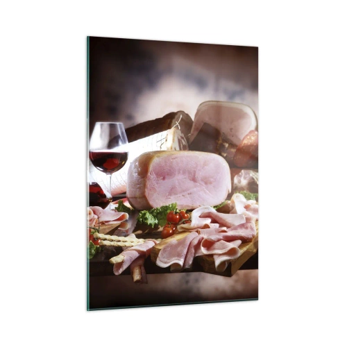 Schilderen op glas - Een culinaire droom met een karaf - 50x70 cm