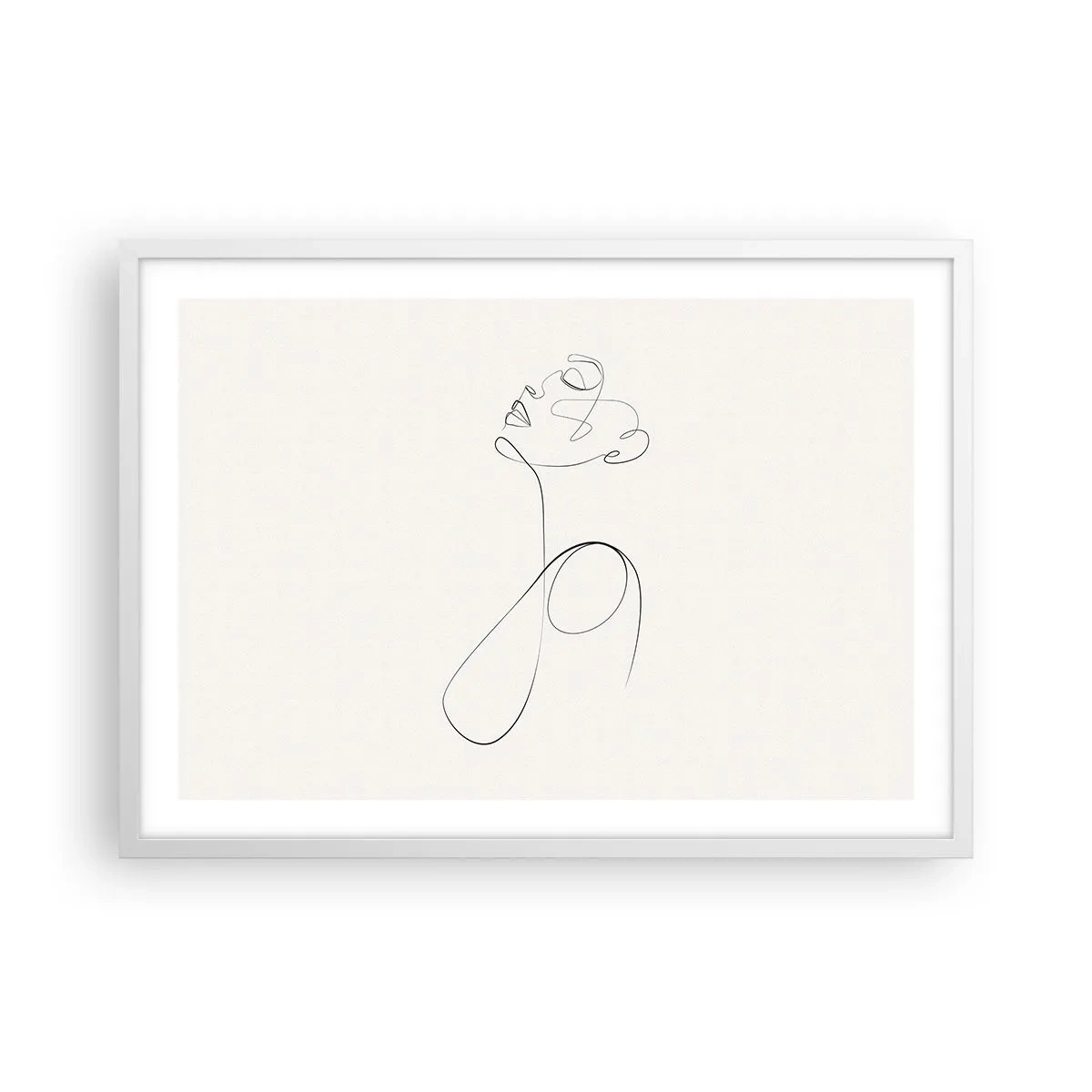 Poster in een witte lijst - Loopt in dromen - 70x50 cm