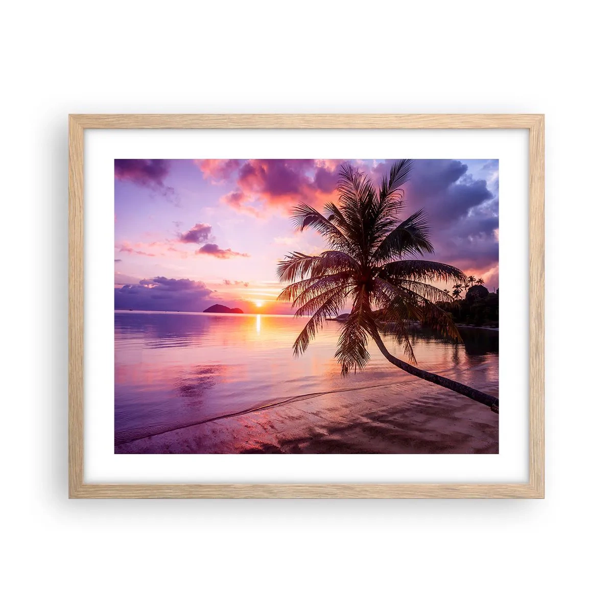 Een poster in een licht eiken lijst - Geluk tot aan de horizon - 50x40 cm