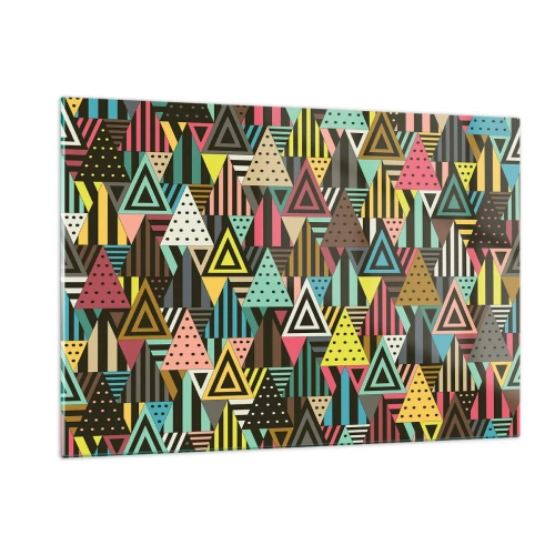 Schilderen op glas - In ritme op drie - 120x80 cm