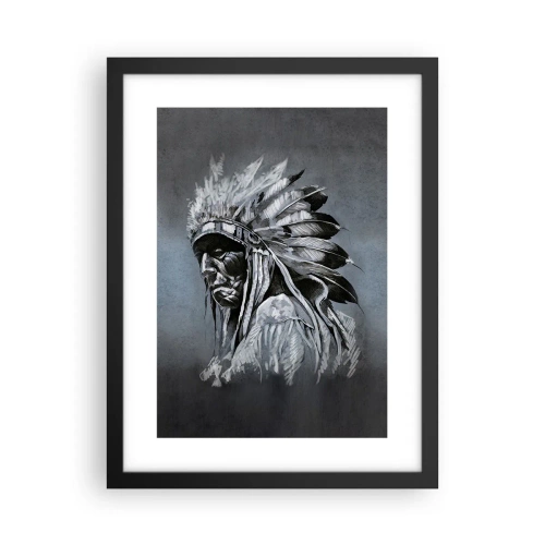 Poster in een zwarte lijst - Keer terug naar de wortels - 30x40 cm