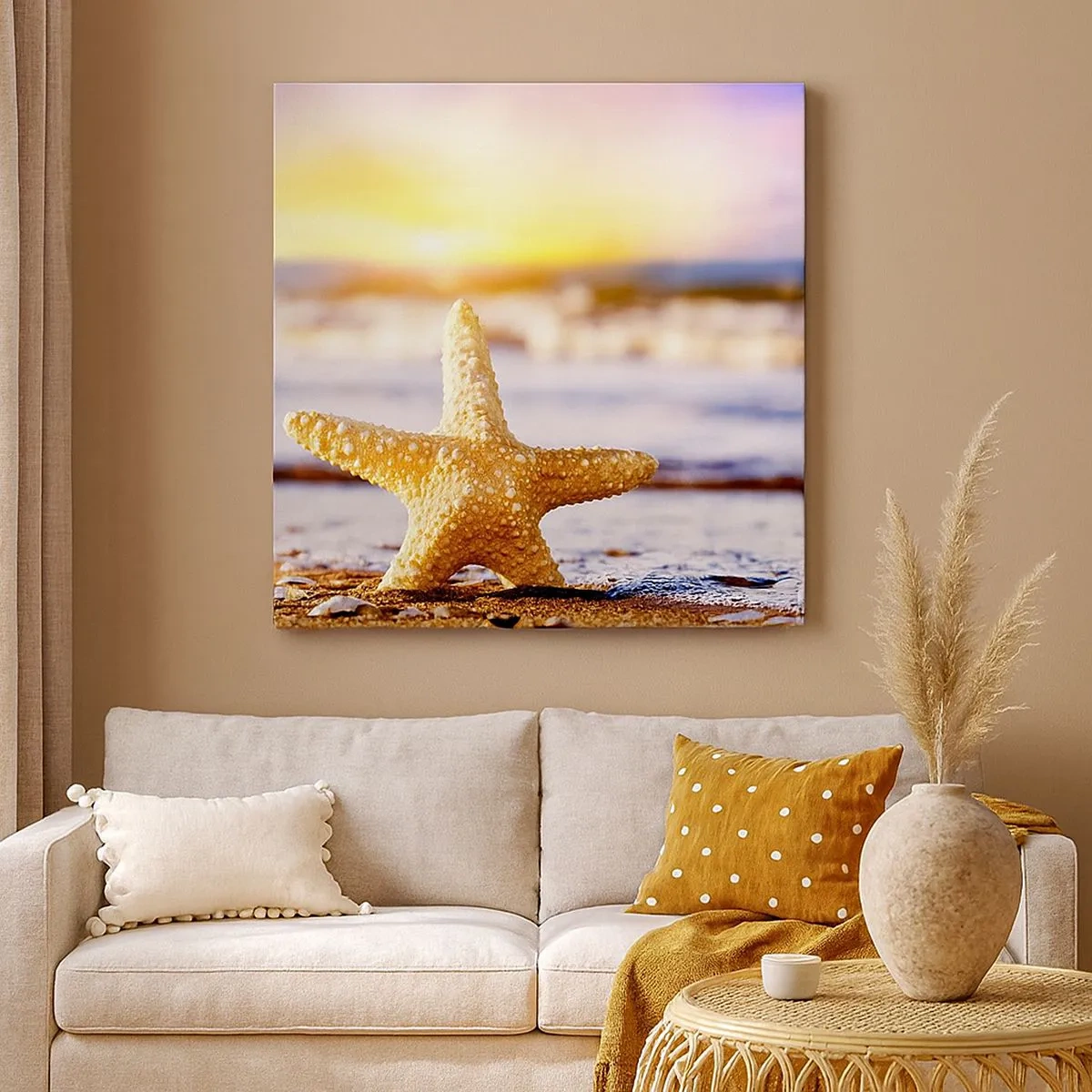 Schilderen op canvas - Een geschenk uit de zee - 30x30 cm