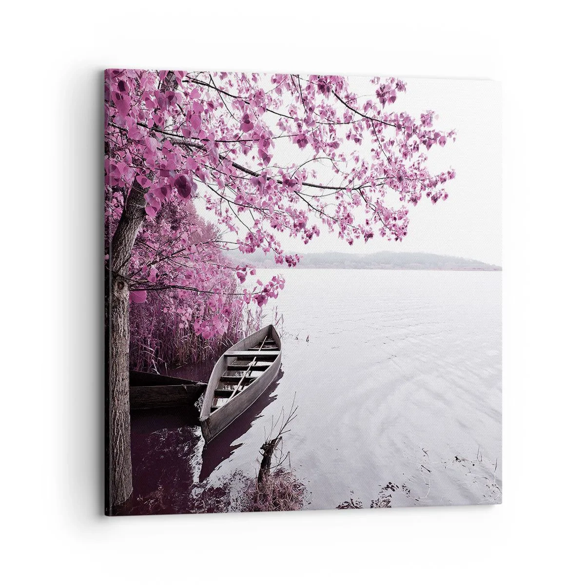 Schilderen op canvas - In roze stilte - 70x70 cm