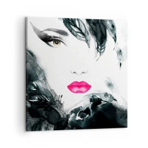 Schilderen op canvas - Aandacht! Femme fatale - 50x50 cm