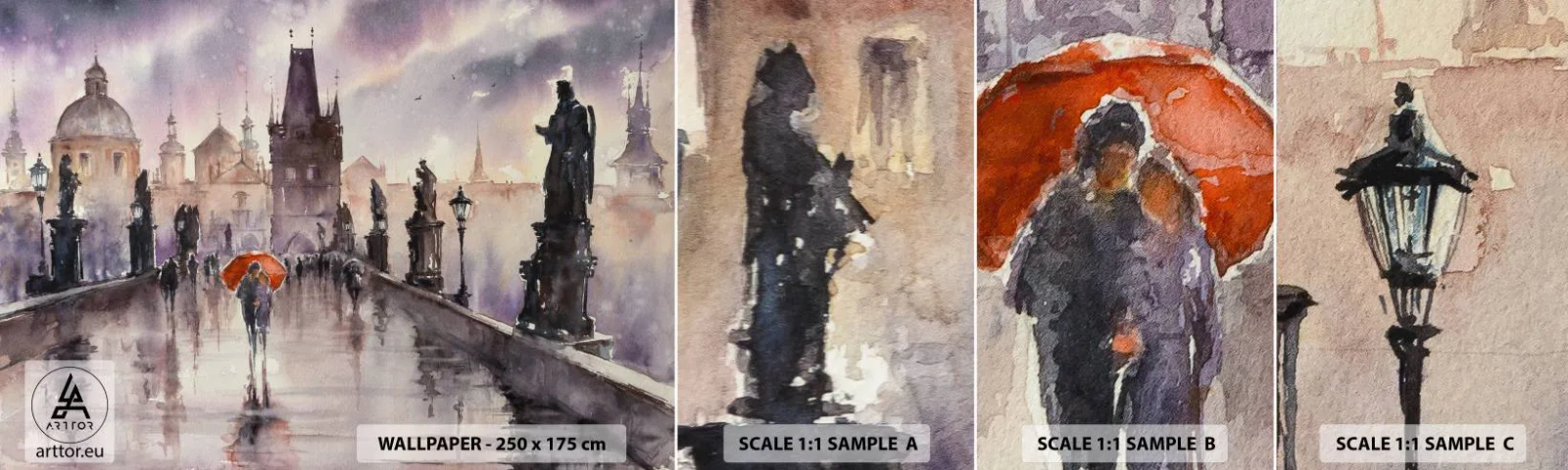 Fotobehang Monster Zelfklevend Deluxe Sticker - Mensen veranderen niet - Brug, Landschap, Klassiek - 100x30 cm