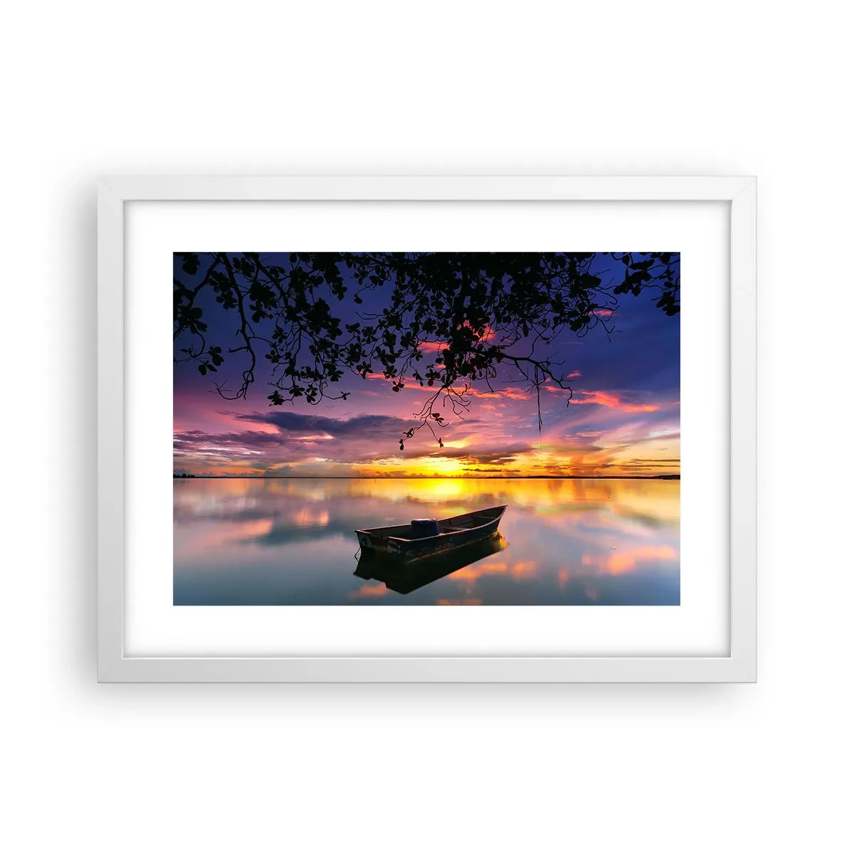 Poster in een witte lijst - "Je lijkt midden in de lucht te hangen..." - 40x30 cm