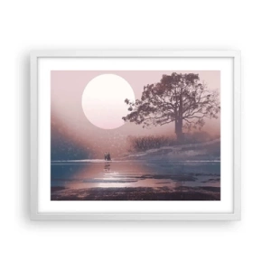Poster in een witte lijst - nacht wonderen - 50x40 cm