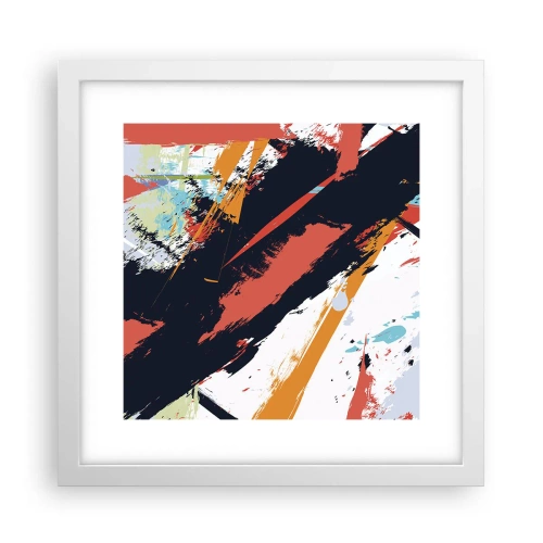 Poster in een witte lijst - Dynamische compositie - 30x30 cm