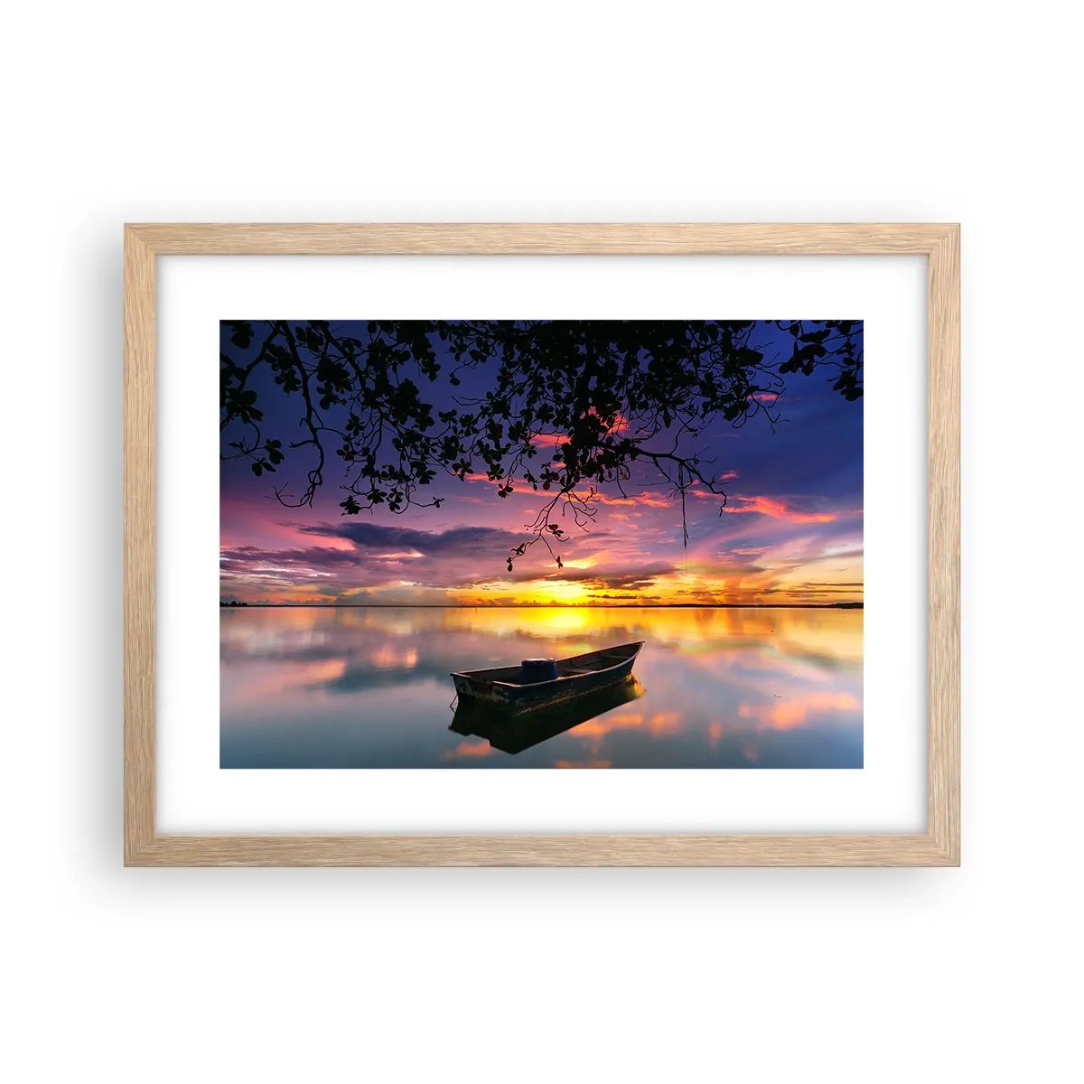 Een poster in een licht eiken lijst - "Je lijkt midden in de lucht te hangen..." - 40x30 cm