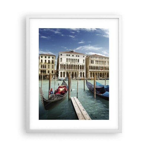 Poster in een witte lijst - Paleizen in het blauw - 40x50 cm