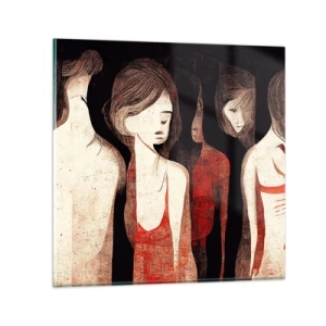 Schilderen op glas - Madonna's van duisternis - 60x60 cm