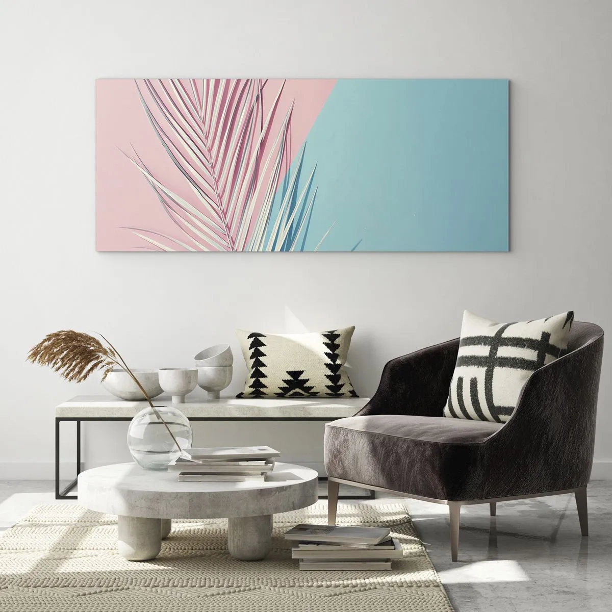 Schilderen op glas - Tropische impressie - 140x50 cm