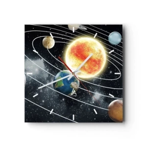 Wandklok - Klok - Kosmische dans - 40x40 cm