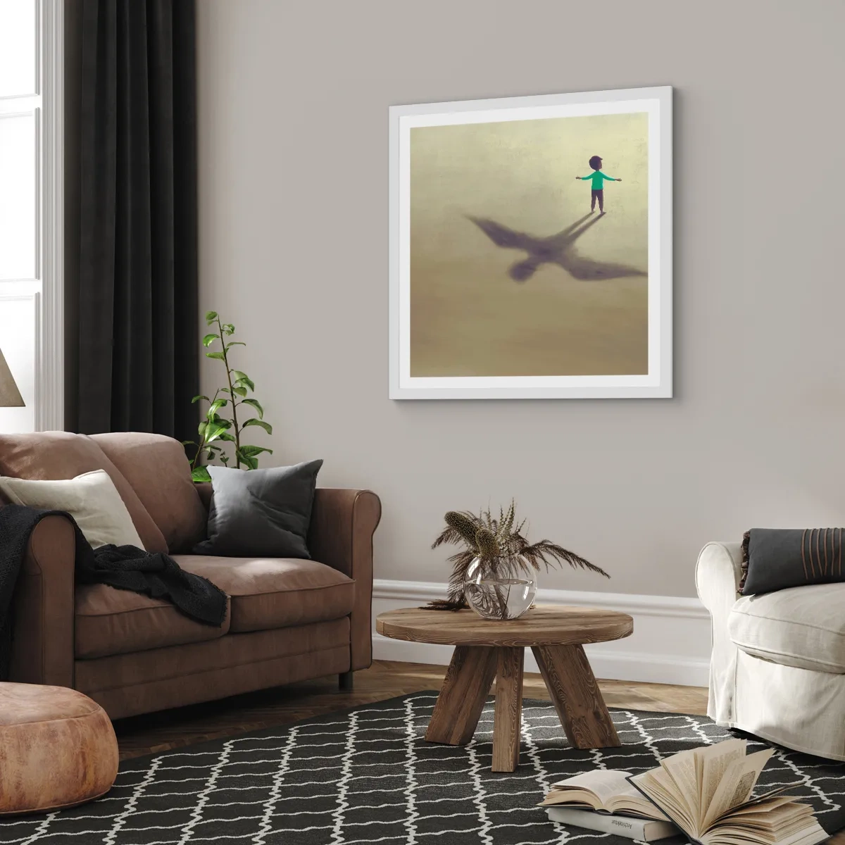 Poster in een witte lijst - De held van de toekomst - 40x40 cm