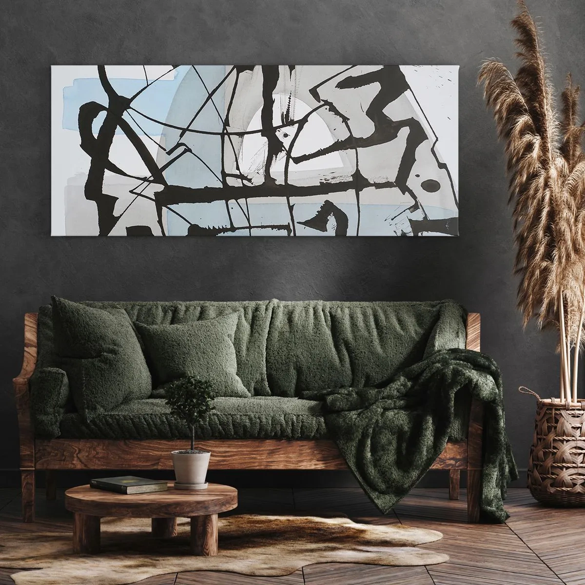 Schilderen op canvas - Toch blauw - 140x50 cm