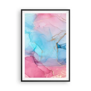 Poster in een zwarte lijst - Ontmoeting en interpenetratie - 61x91 cm