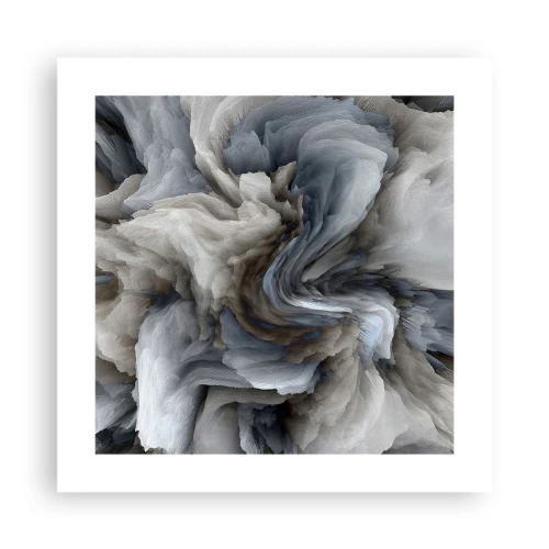 Poster - Steen en bloem - 40x40 cm